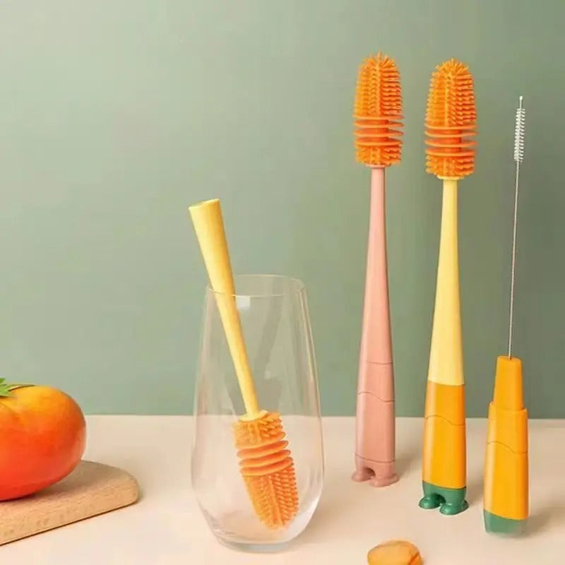 Four-in-One Food-Grade Silicone Brush for Cleaning