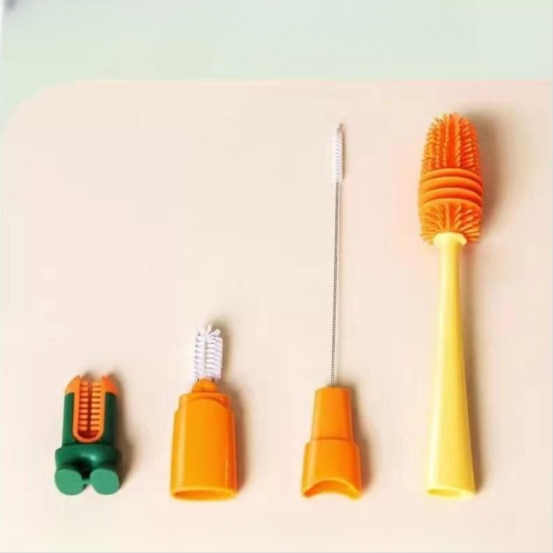 Four-in-One Food-Grade Silicone Brush for Cleaning